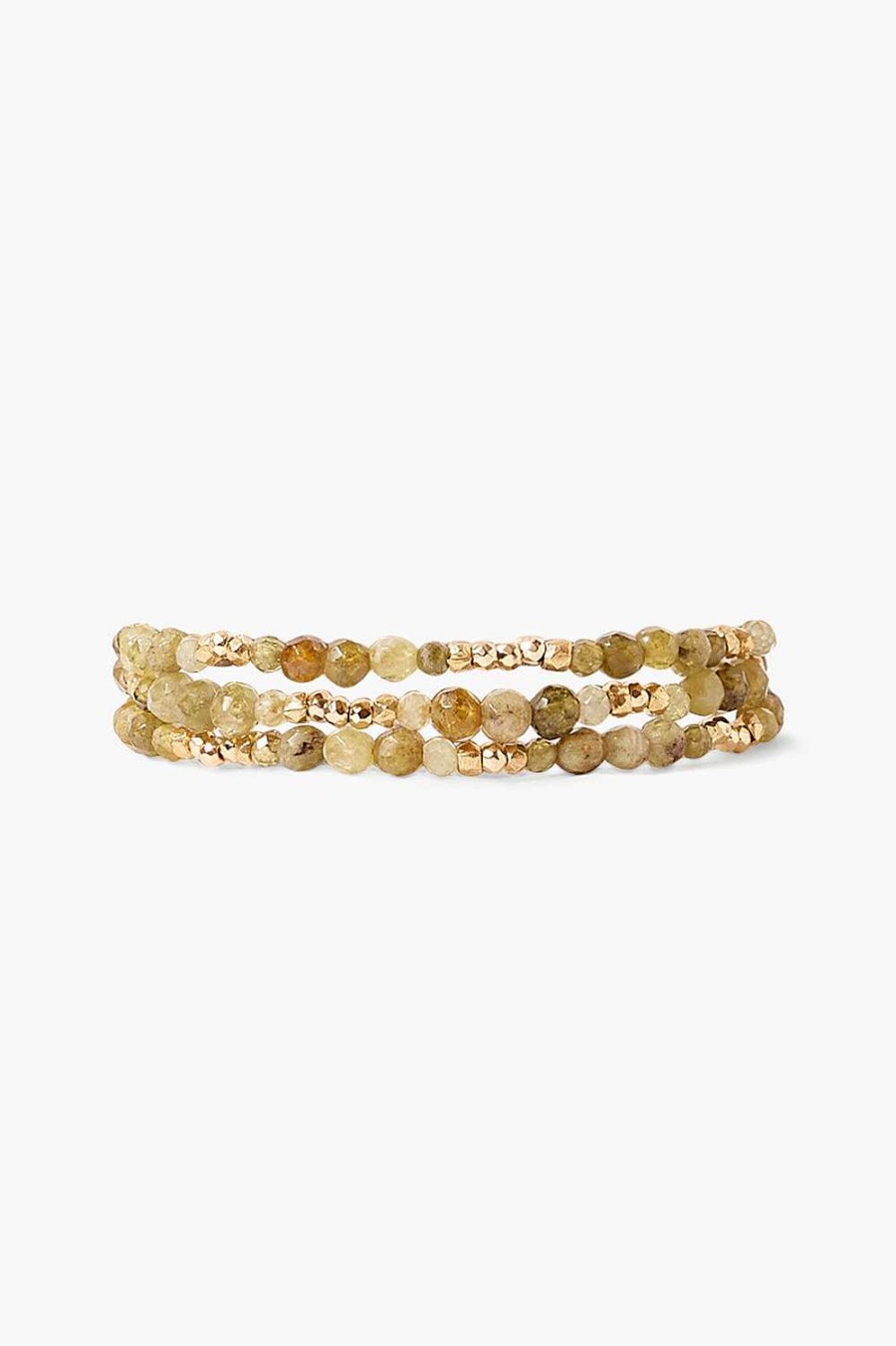 Jewelry Chan Luu | Granada Naked Wrap Bracelet Green Garnet