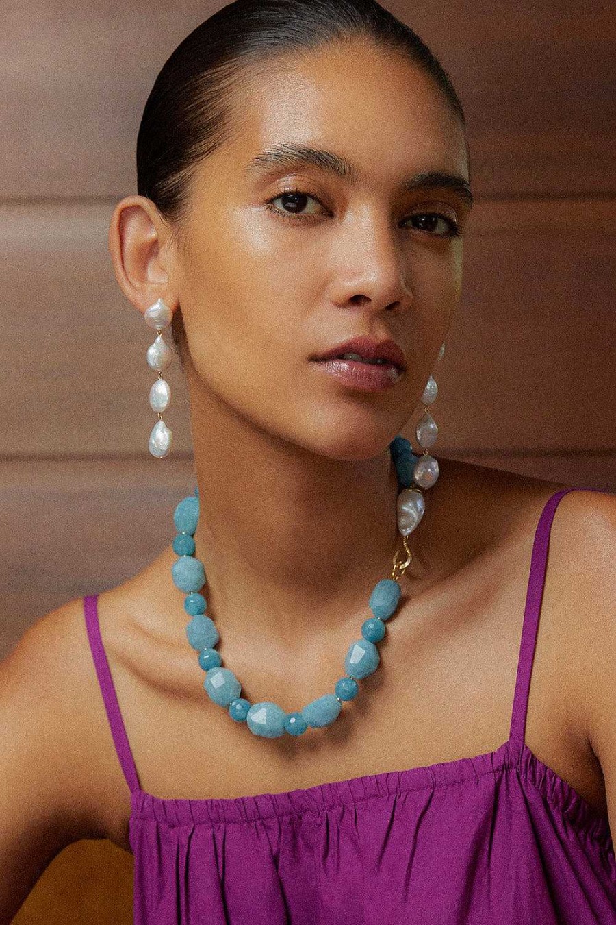 Jewelry Chan Luu | Vera Necklace Aqua Quartz