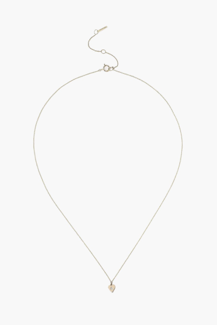 Jewelry Chan Luu | 14K Gold Heart Necklace With Diamond Inlay