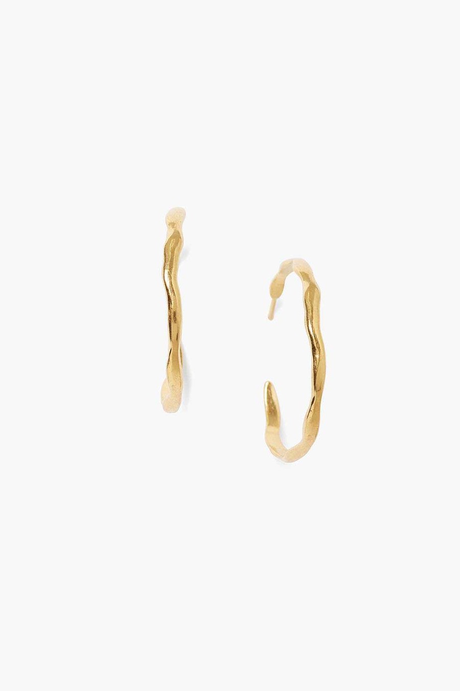 Jewelry Chan Luu | Wave Hoop Earrings Yellow Gold