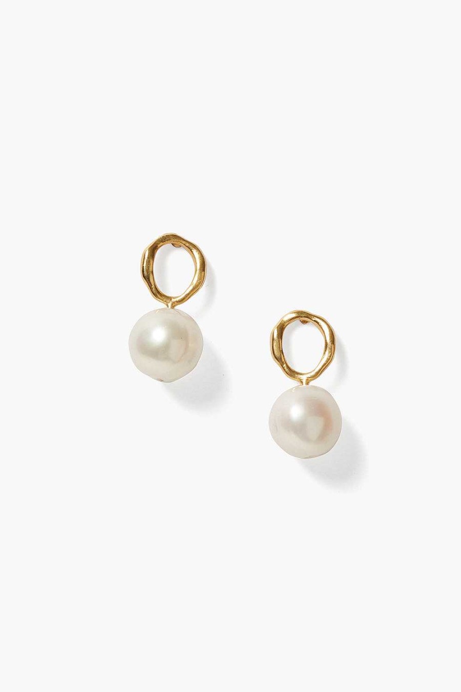 Jewelry Chan Luu | Globe Stud Earrings White Pearl