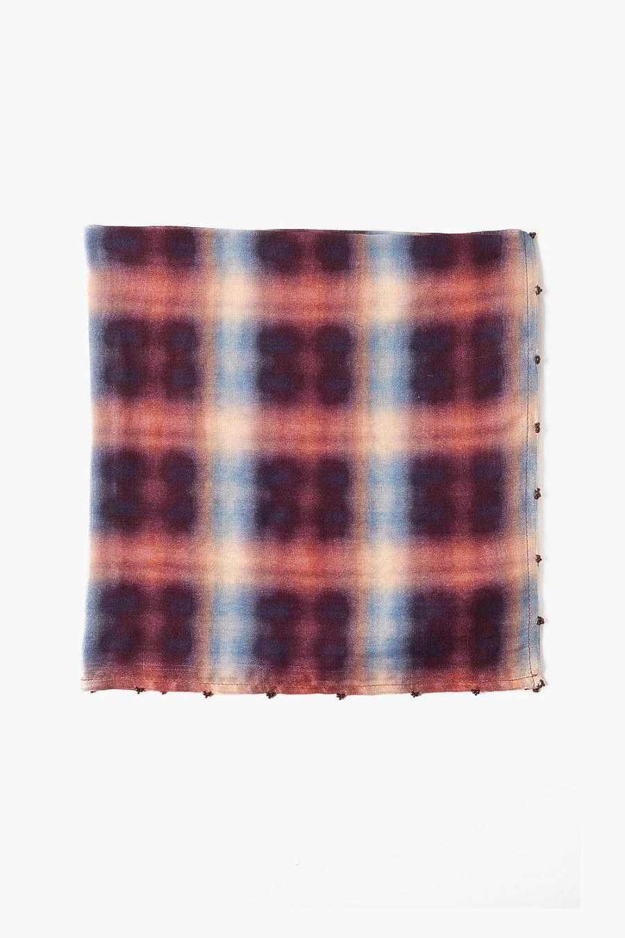 Accessory Chan Luu | Plaid Print Bandana Dark Sapphire