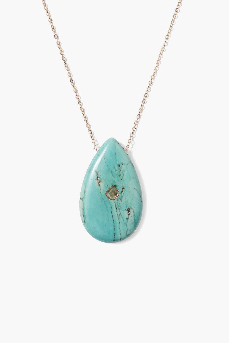 Jewelry Chan Luu | 14K Temple Necklace Turquoise