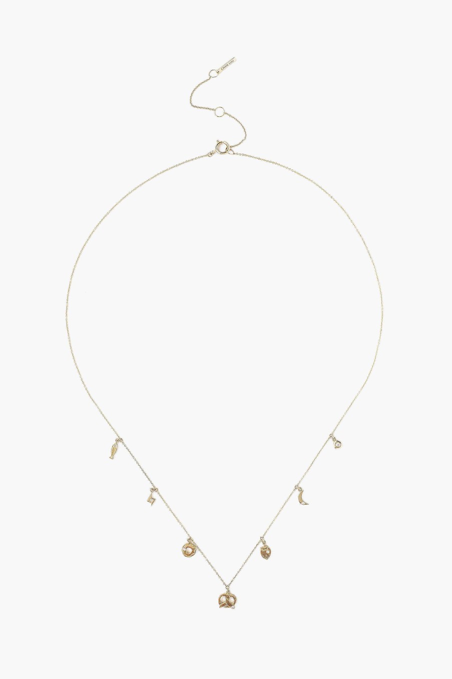 Jewelry Chan Luu | 14K Gold Fun Necklace With Diamond Inlay