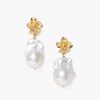 Jewelry Chan Luu | Gold Hibiscus Pearl Drop Earrings