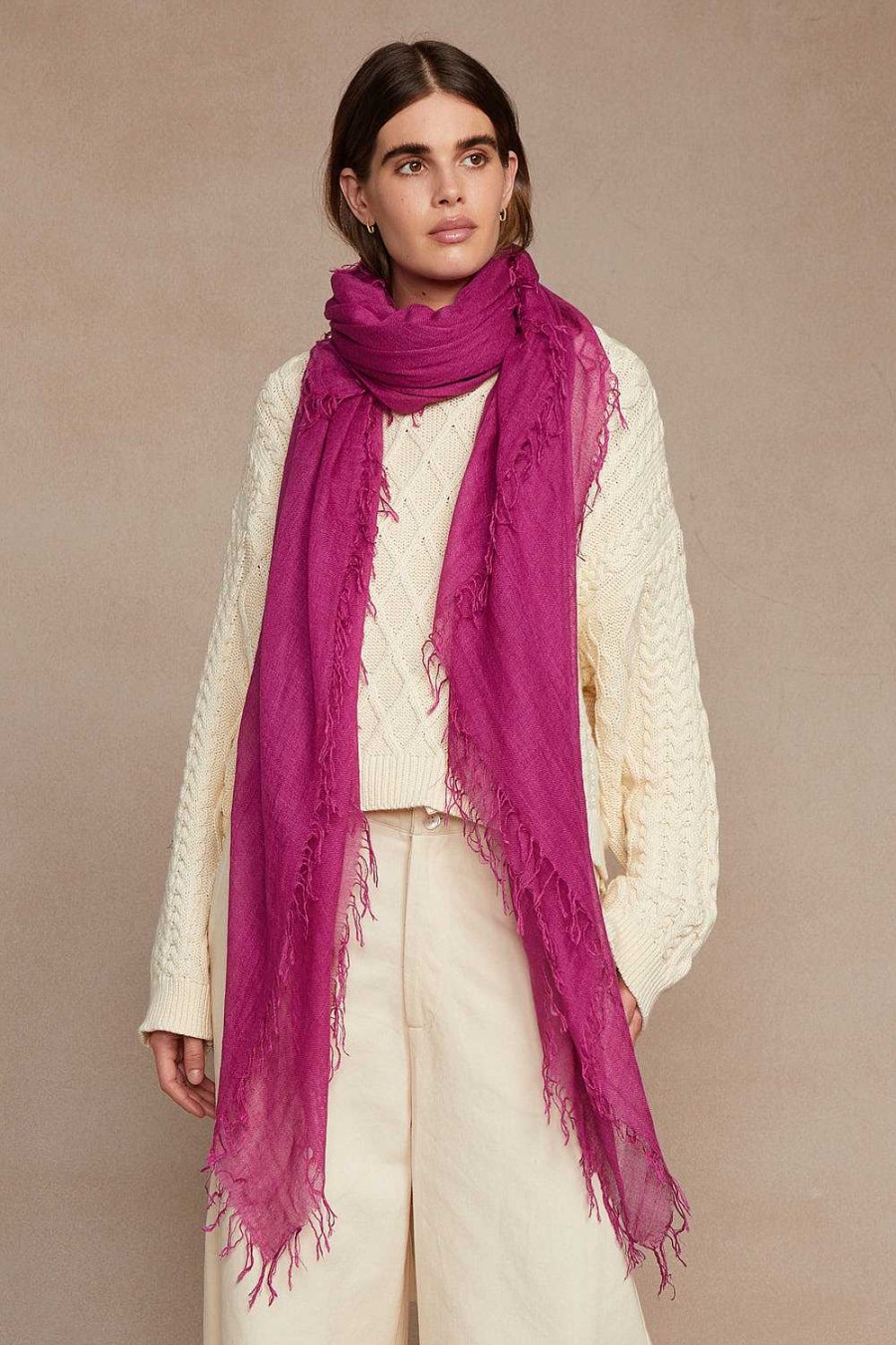 Accessory Chan Luu | Rose Sorbet Cashmere And Silk Scarf