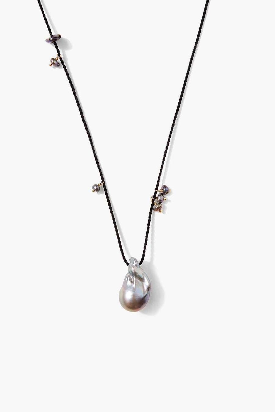 Jewelry Chan Luu | Rosario Necklace Grey Pearl