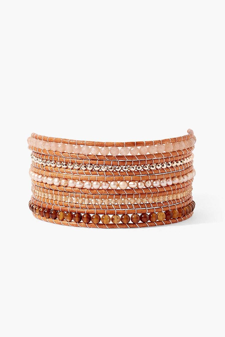 Jewelry Chan Luu | Terra Wrap Bracelet Sunstone Mix