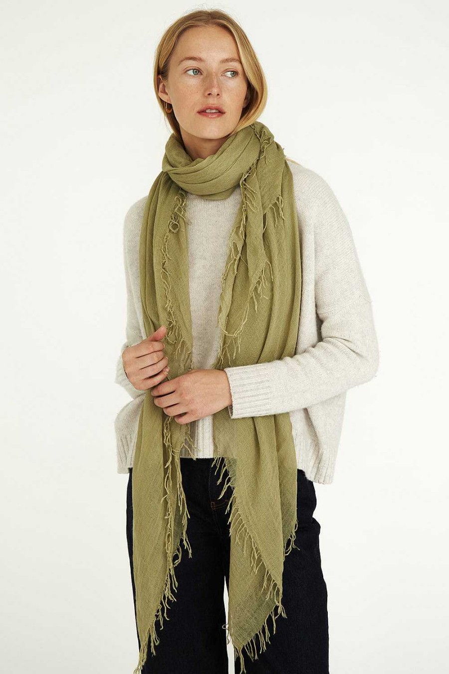 Accessory Chan Luu | Sage Cashmere And Silk Scarf