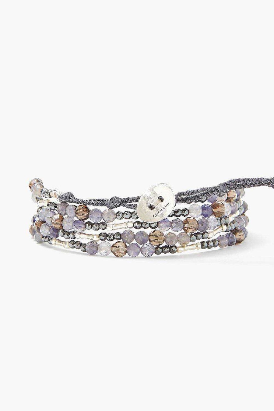 Jewelry Chan Luu | Iolite And Silver Mix Naked Wrap Bracelet