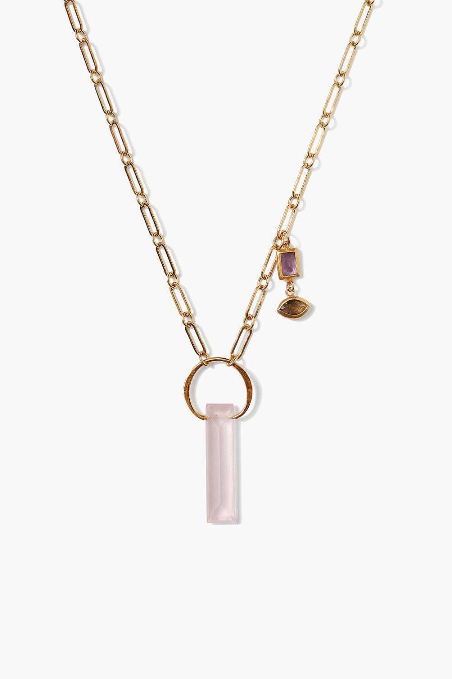 Jewelry Chan Luu | Cleo Necklace Rose Quartz