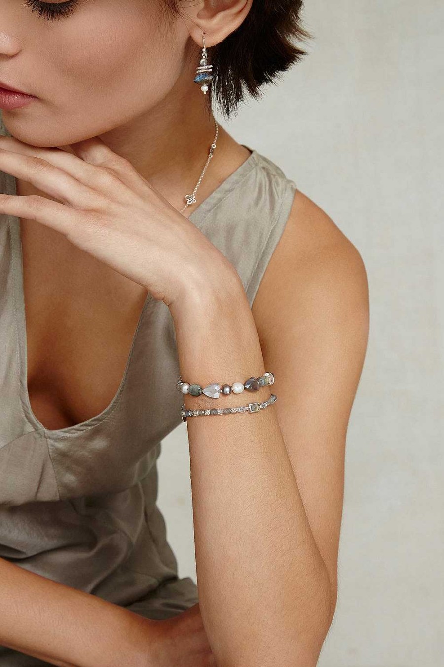 Jewelry Chan Luu | Viola Bracelet Grey Pearl Mix