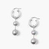 Jewelry Chan Luu | Silver Dipped Tiered Hoop Earrings White Pearl