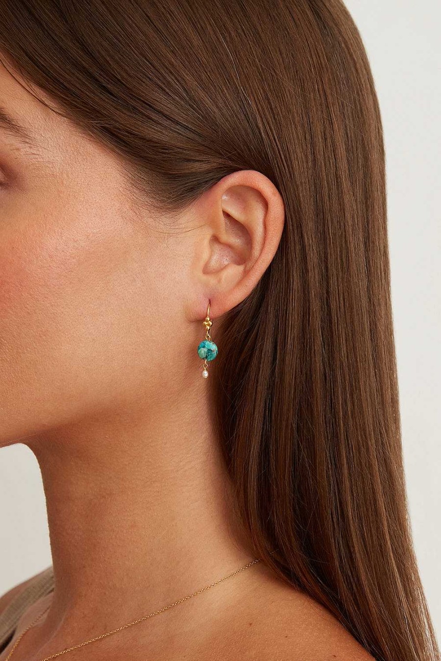 Jewelry Chan Luu | Turquoise And Pearl Drop Earrings