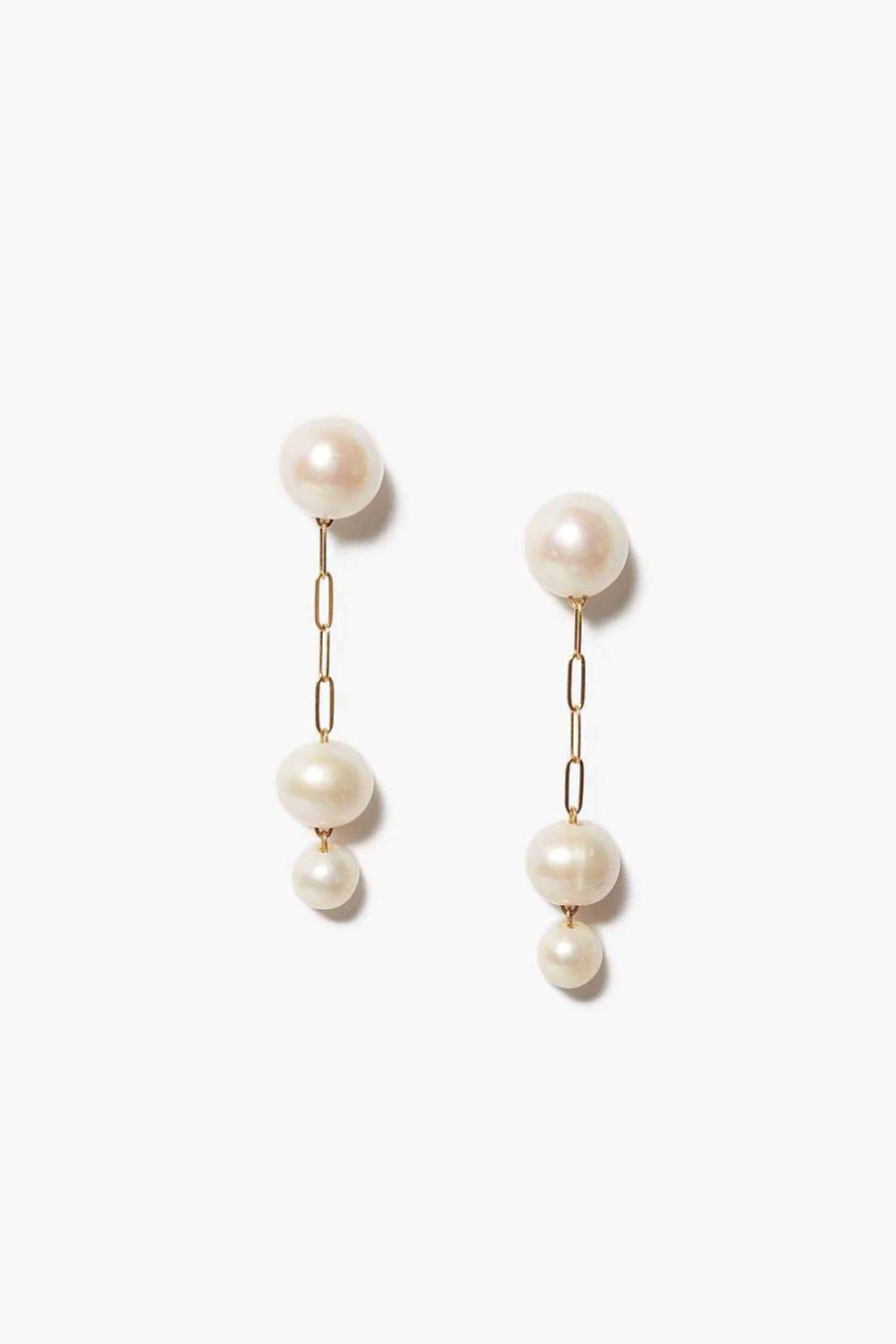 Jewelry Chan Luu | Phoebe Tiered Drop Earrings White Pearl