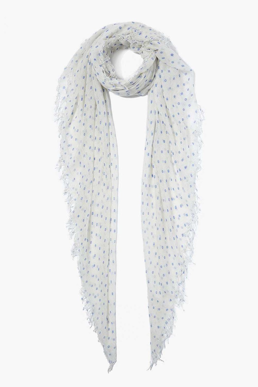 Accessory Chan Luu | Wedgewood Dot Cashmere And Silk Scarf