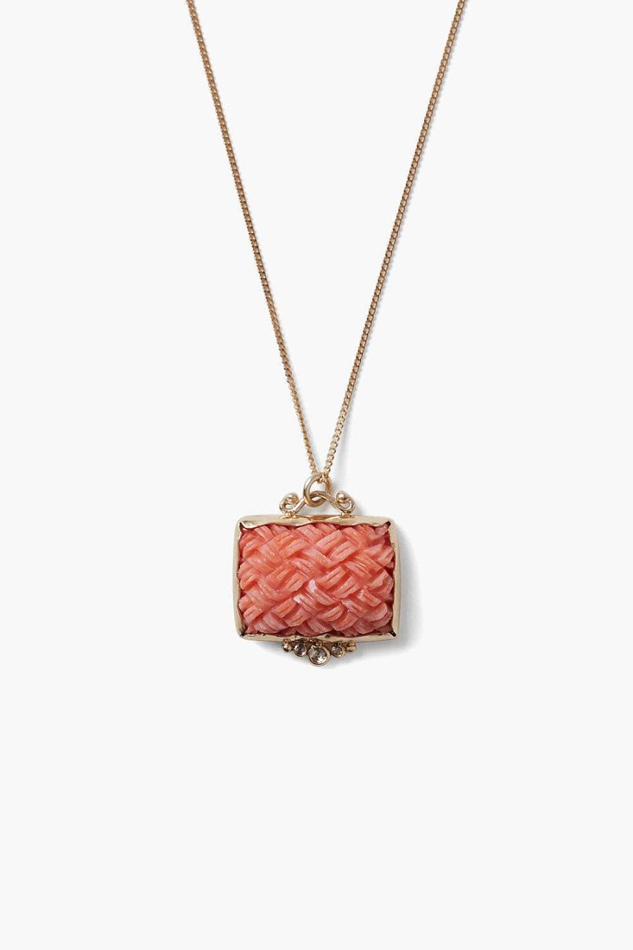 Jewelry Chan Luu | 14K Mermaid'S Basket Necklace Coral