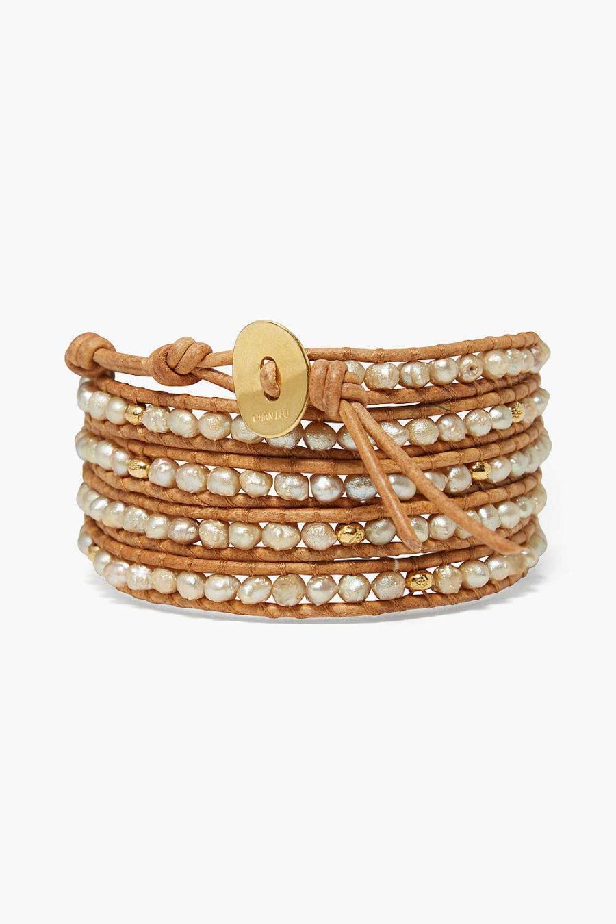 Jewelry Chan Luu | Denali Wrap Bracelet Champagne Pearl Mix