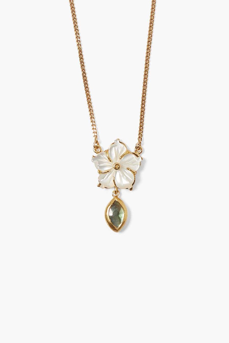 Jewelry Chan Luu | Plumeria Drop Necklace Labradorite Mix