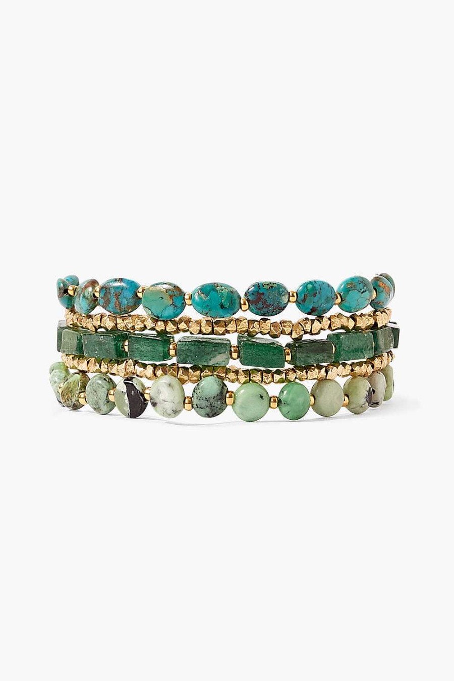 Jewelry Chan Luu | Taos Wrap Bracelet Green Mix