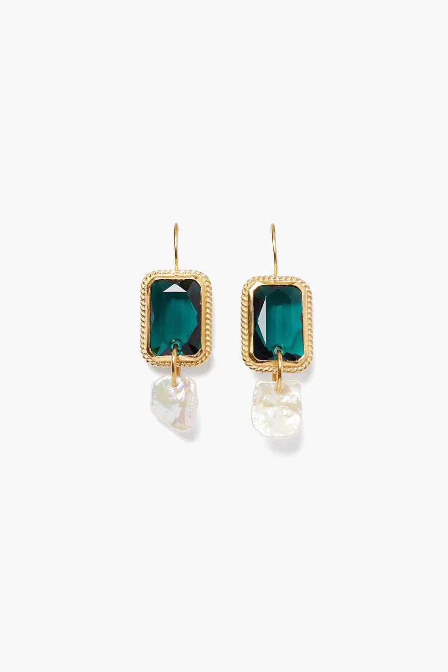 Jewelry Chan Luu | Geneva Drop Earrings Emerald