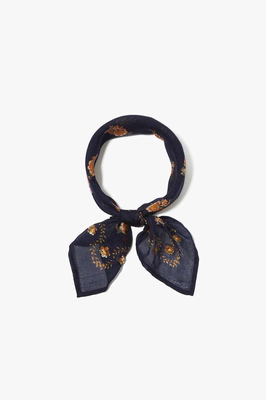 Accessory Chan Luu | Floral Bandana Print Pageant Blue