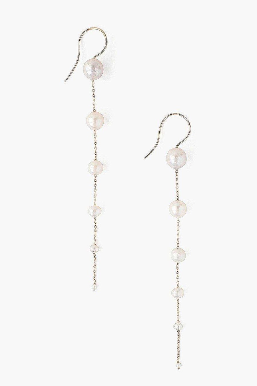 Jewelry Chan Luu | 14K Graduated White Pearl Earrings