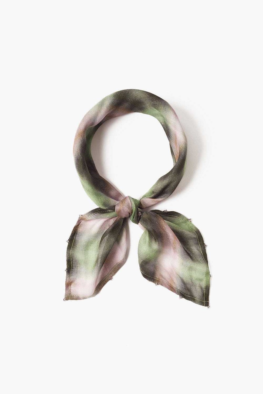 Accessory Chan Luu | Plaid Print Bandana Dark Forest