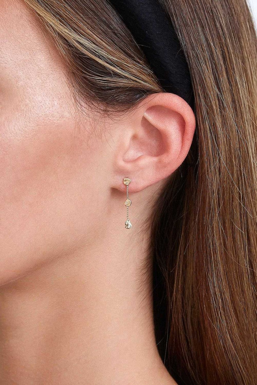 Jewelry Chan Luu | 14K Gold Tiered Coin And Diamond Earrings