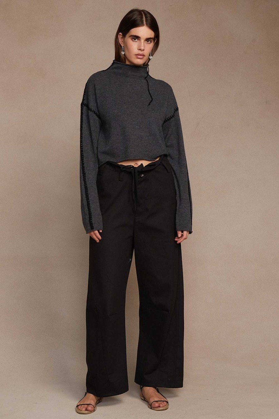 Ready To Wear Chan Luu | Paper Bag Barrel Pant Black