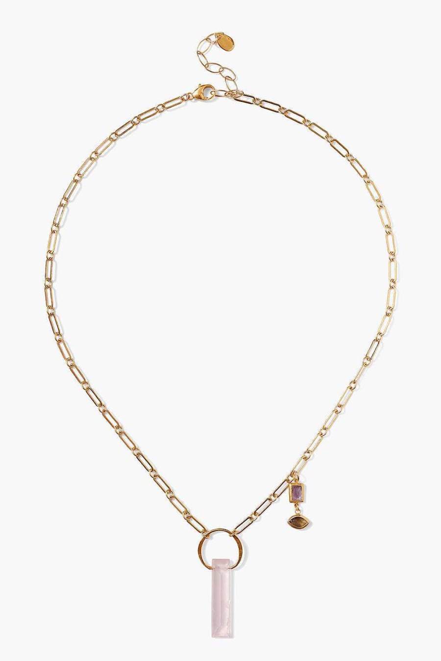 Jewelry Chan Luu | Cleo Necklace Rose Quartz