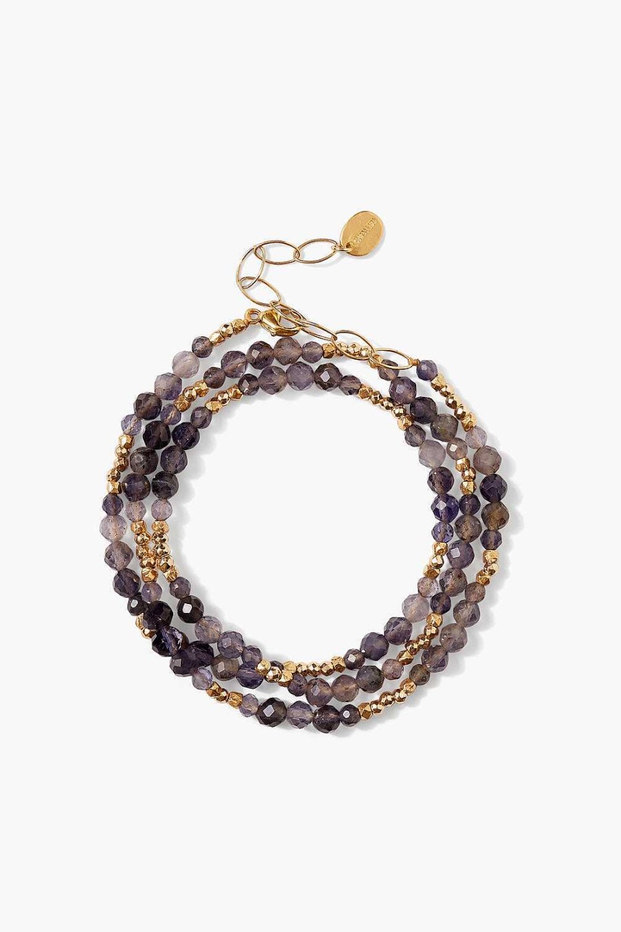 Jewelry Chan Luu | Granada Naked Wrap Bracelet Iolite Gold