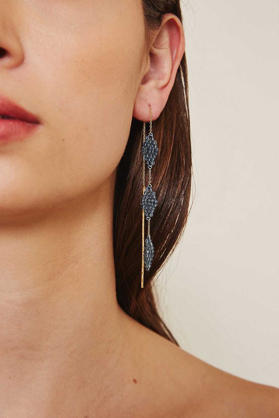 Jewelry Chan Luu | Montana Crystal Diamond Thread Earrings