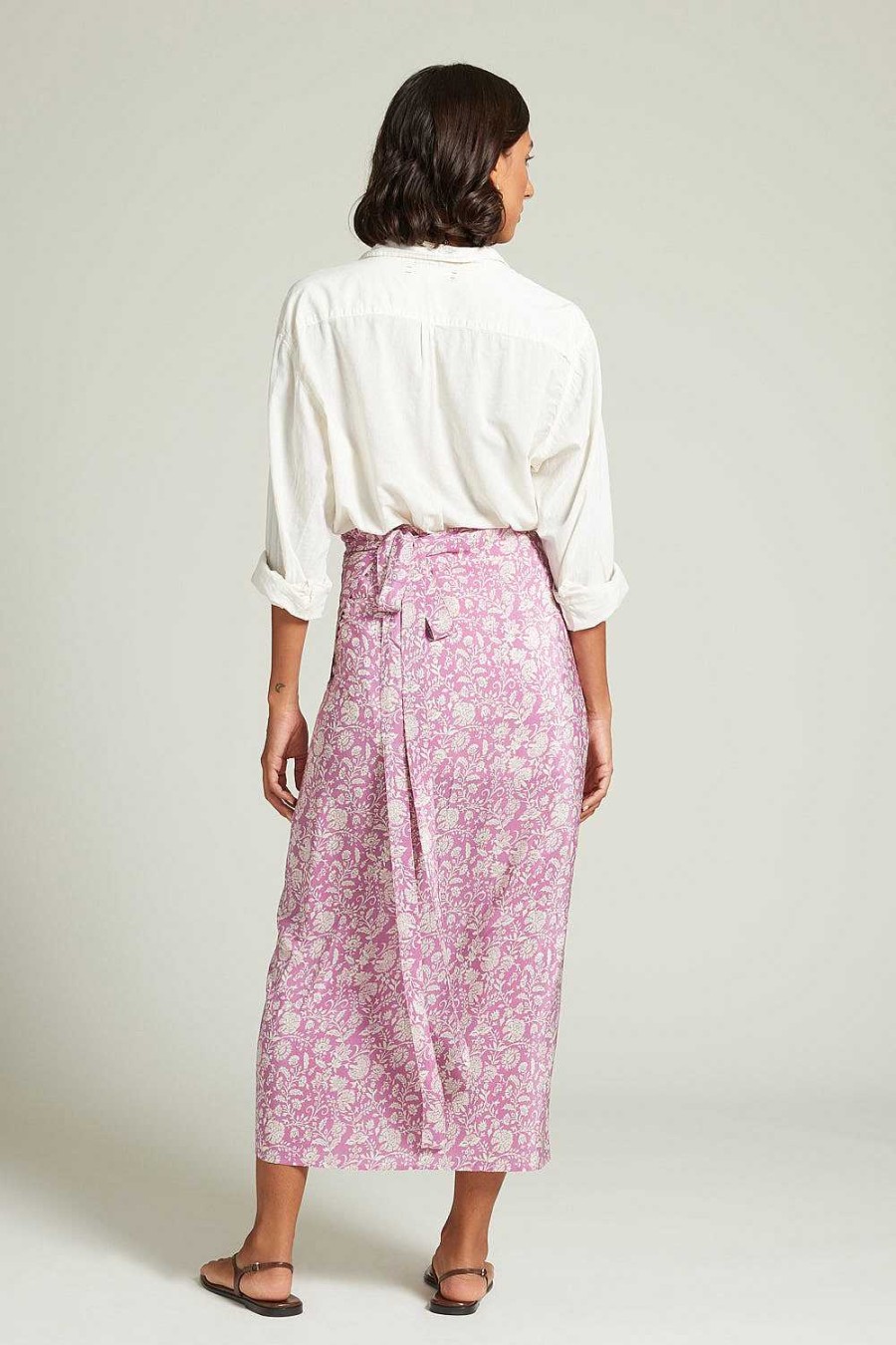 Ready To Wear Chan Luu | Eloise Floral Wrap Skirt Mulberry