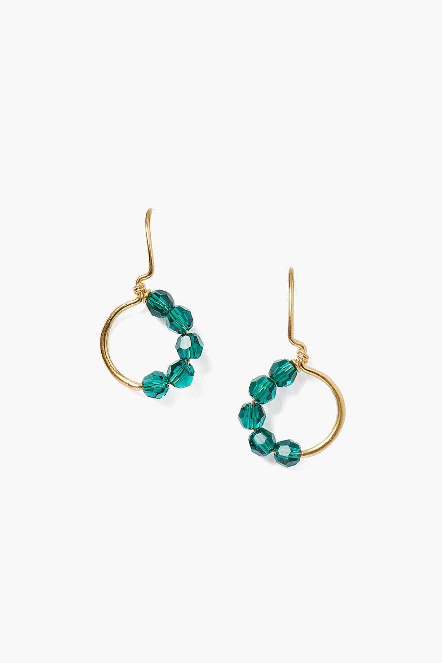 Jewelry Chan Luu | Evangeline Hoop Earrings Emerald