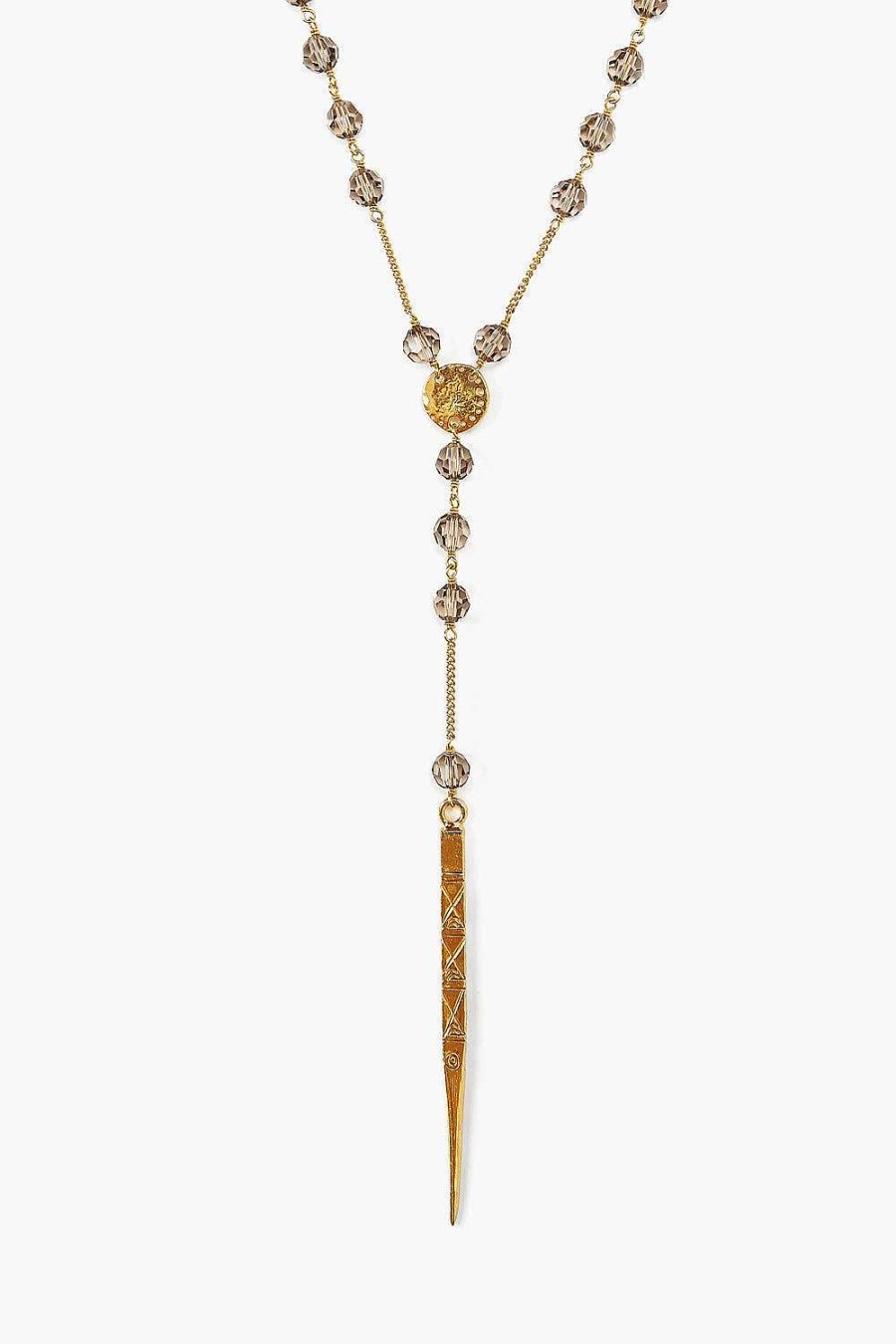 Jewelry Chan Luu | Greige Crystal Dagger Necklace