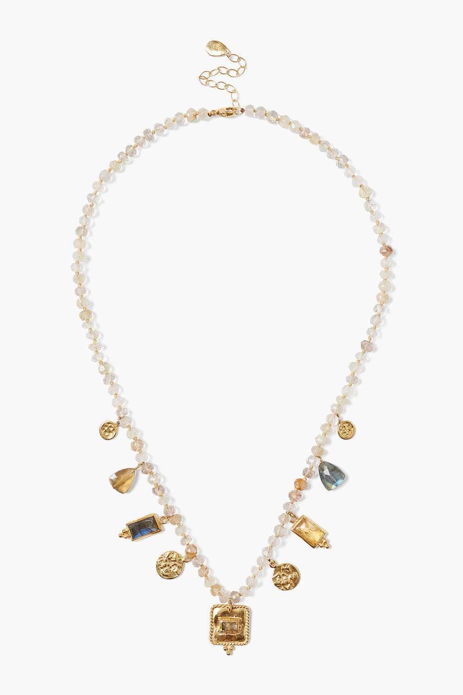 Jewelry Chan Luu | Pilar Charm Necklace Rutilated Quartz