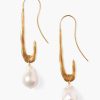 Jewelry Chan Luu | Gala Crescent Pearl Earrings Maxi Gold