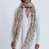 Accessory Chan Luu | Coconut Milk Floral Cashmere And Silk Scarf