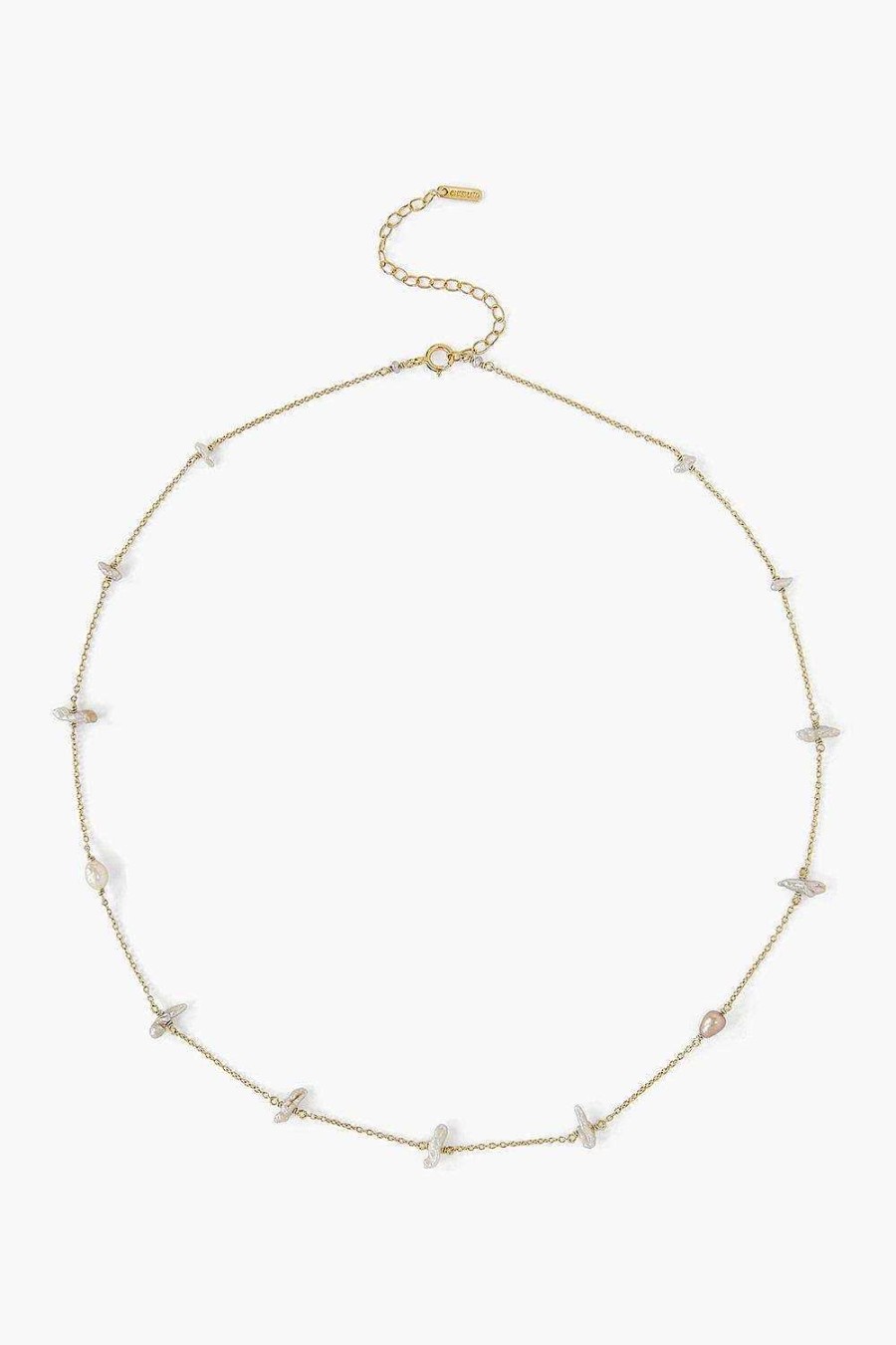 Jewelry Chan Luu | Willow Short Necklace Grey Mix