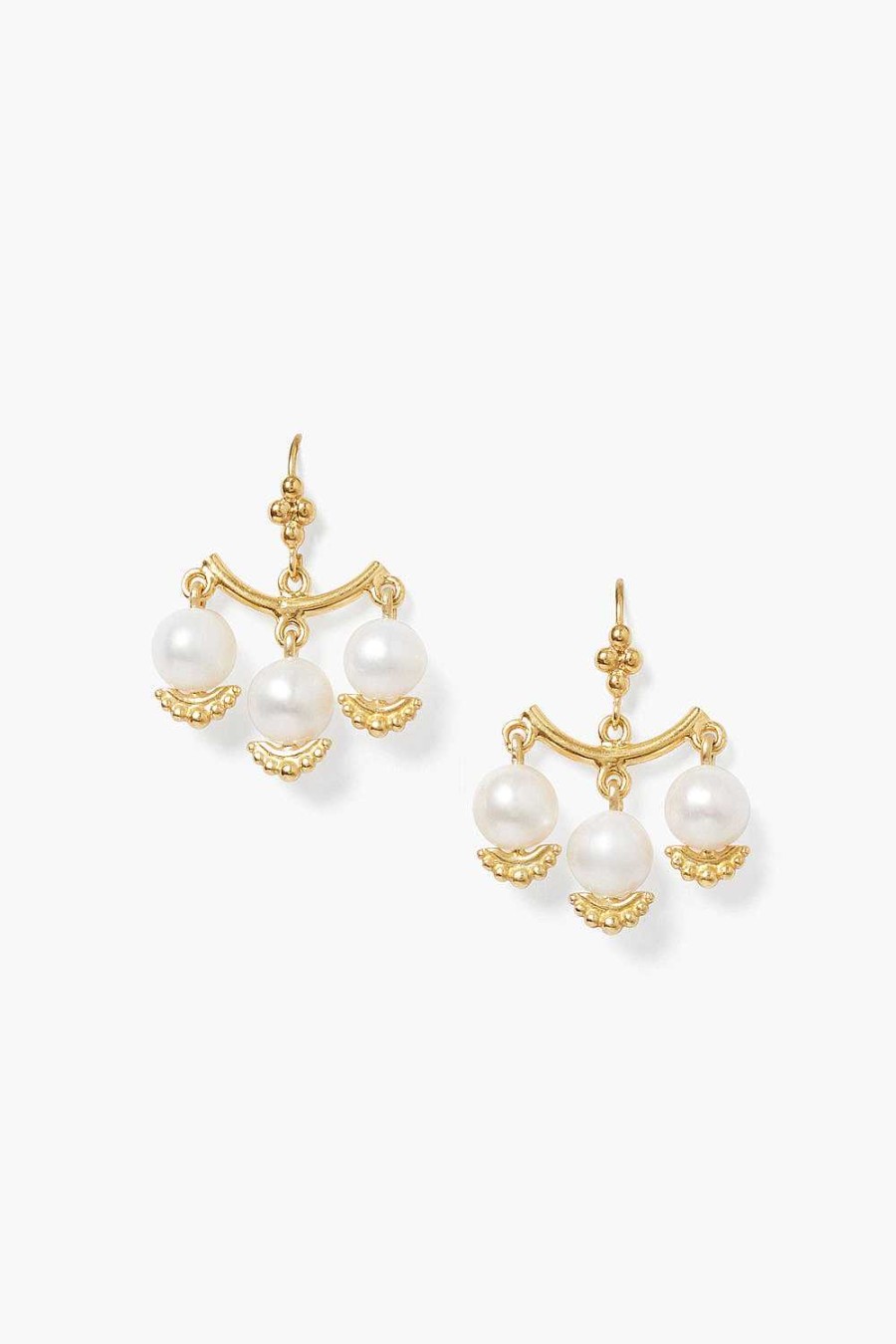 Jewelry Chan Luu | Anahi Chandelier Earrings White Pearl