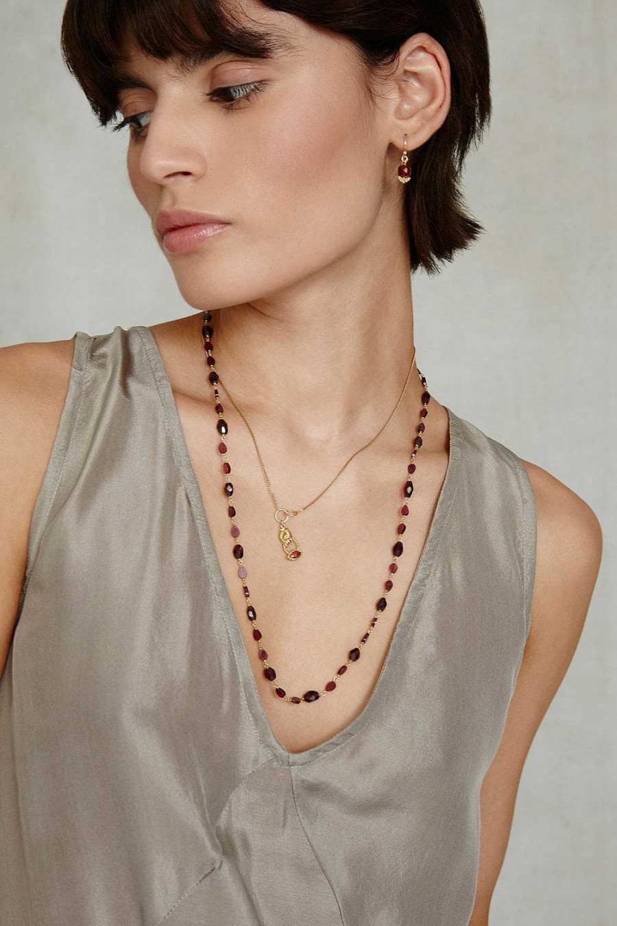 Jewelry Chan Luu | Mona Necklace Garnet