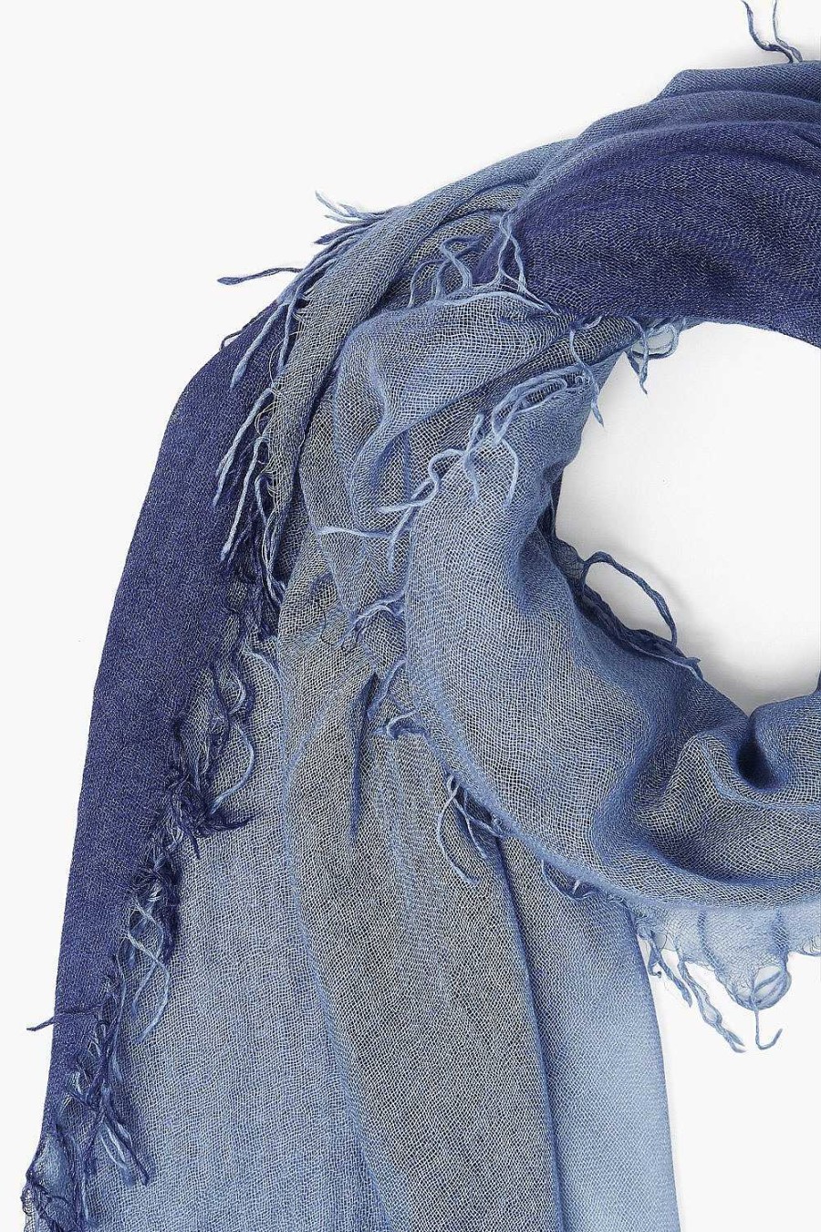 Accessory Chan Luu | Crown Blue / Tempest Cashmere And Silk Scarf