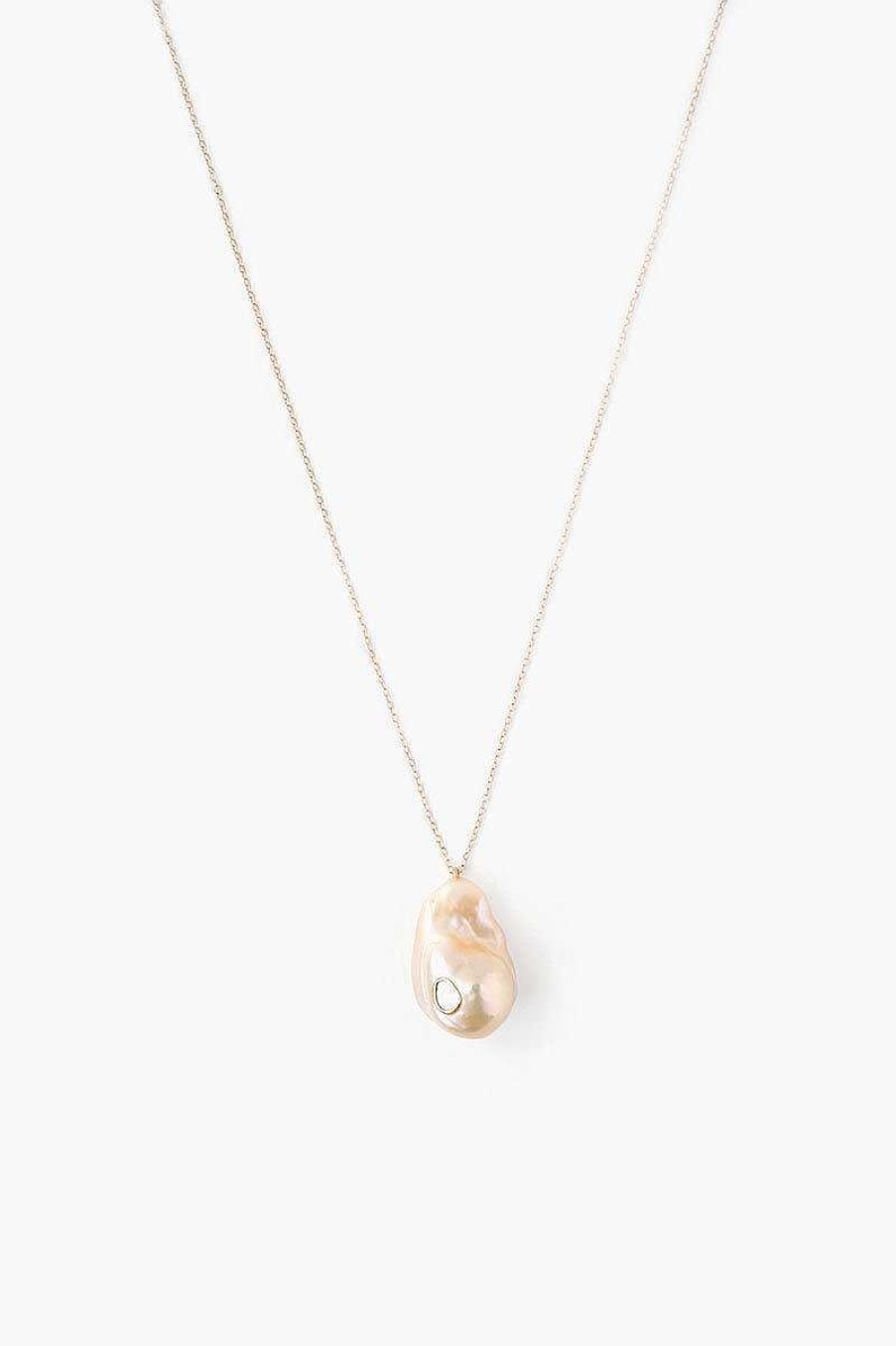 Jewelry Chan Luu | 14K Diamond Le Baroque Natural Pink Necklace