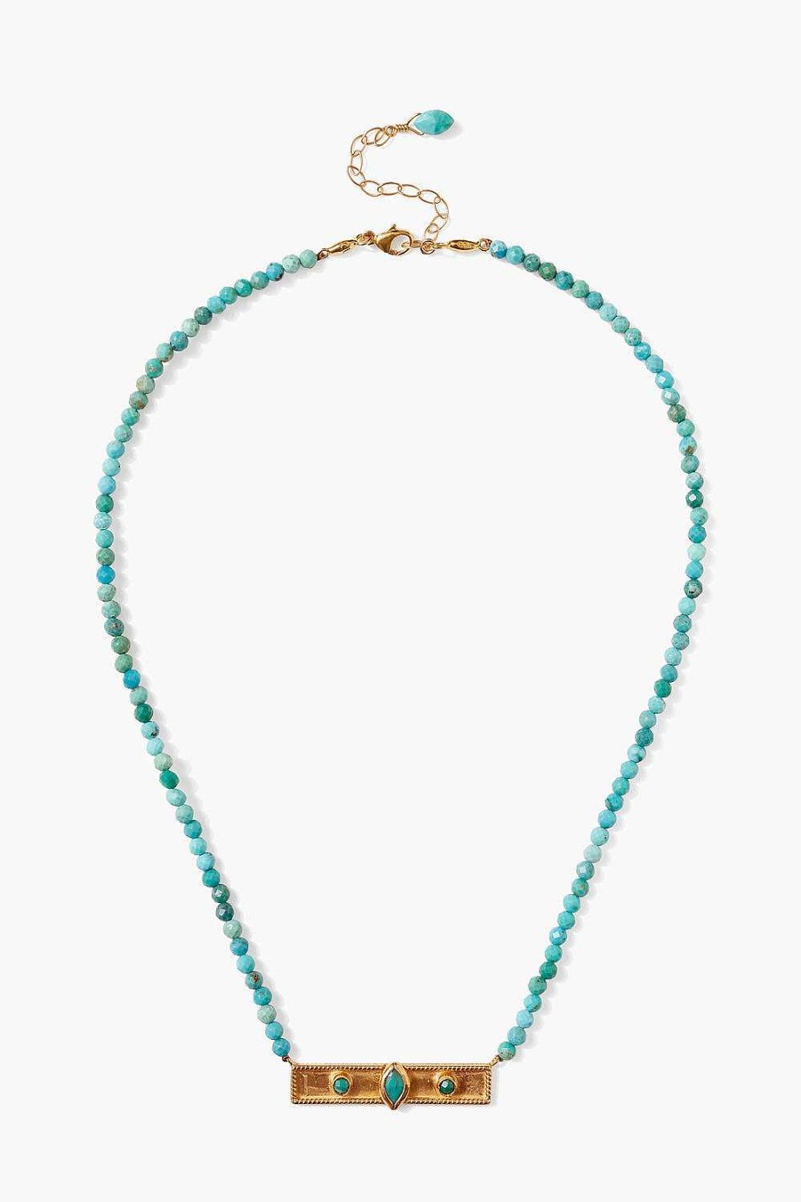 Jewelry Chan Luu | Helena Bar Necklace Turquoise