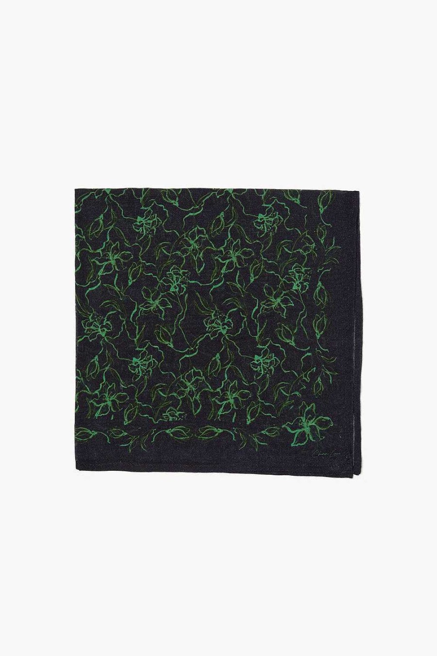 Accessory Chan Luu | Painterly Floral Print Bandana Black