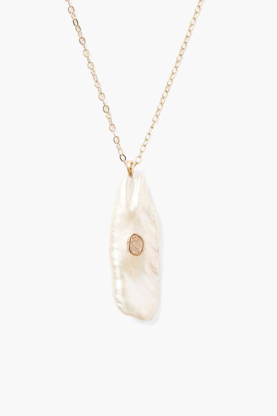 Jewelry Chan Luu | 14K White Biwa Pearl Oasis Necklace