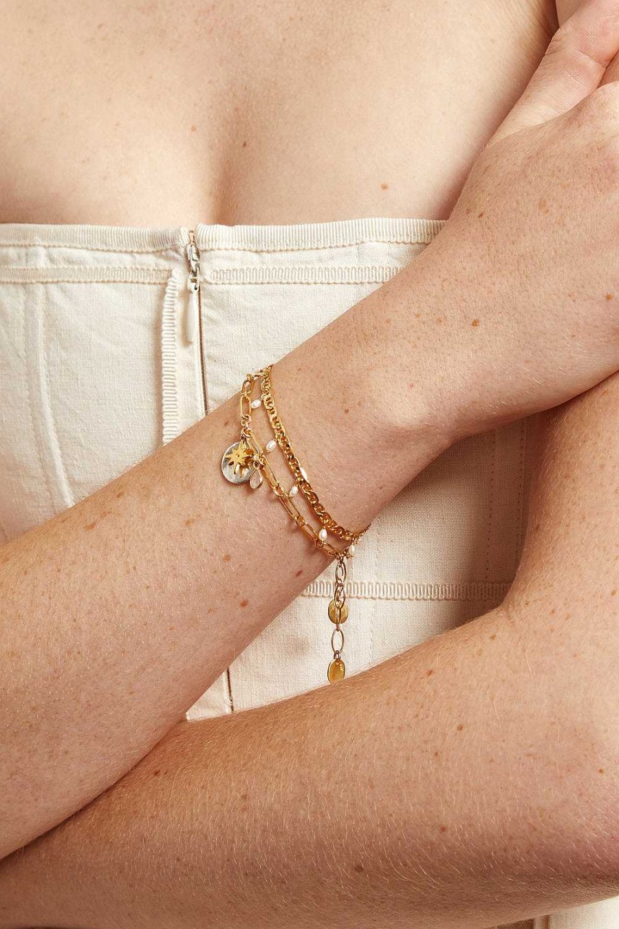 Jewelry Chan Luu | Beacon Charm Bracelet Gold Mix