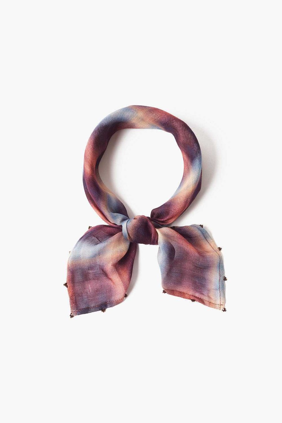 Accessory Chan Luu | Plaid Print Bandana Dark Sapphire