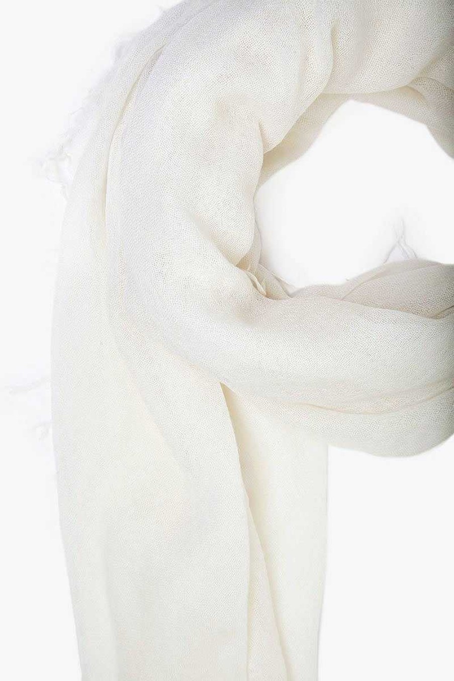 Accessory Chan Luu | Eggshell Cashmere And Silk Scarf